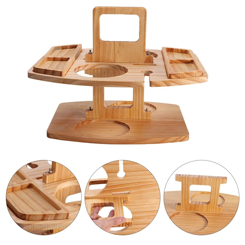 Stijlvolle draagbare houten picknicktafel; multifunctioneel voor buiten, tuin, terras. Handig accessoire voor picknick.