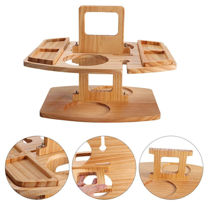 Stijlvolle draagbare houten picknicktafel; multifunctioneel voor buiten, tuin, terras. Handig accessoire voor picknick.