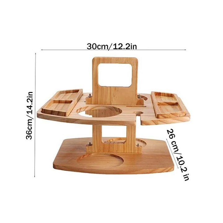 Elegante draagbare houten picknicktafel van massief hout. Ideaal voor buiten dineren, picknicks, camping en als terras tafel.