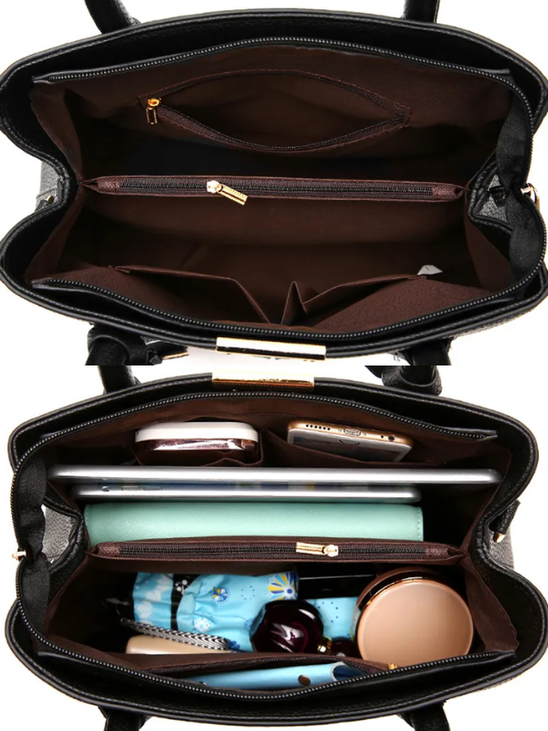 Stijlvolle zwarte dames crossbody tas, geschikt voor elke gelegenheid.