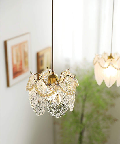Bloemen Glas Hanglamp - Elegant Design