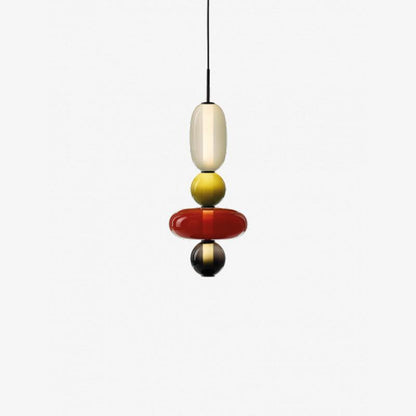 Moderne Hanglamp met Gekleurd Glas