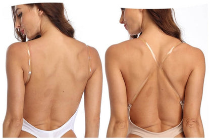 "Diepe V rugloze body shaper voor dames, naadloos en comfortabel, onzichtbaar onder kleding, open rug ontwerp, beige kleur."