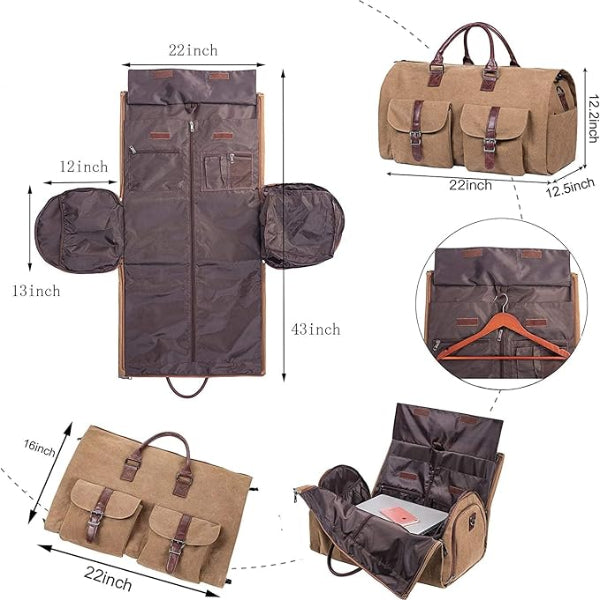 De vintage Simona reistas, veelzijdig te dragen als hand- of schoudertas. Ideale unisex tas voor elk reisavontuur.