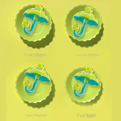 "Dino Shower Spin badspeeltje, kleurrijk ontwerp, vrolijke dinofiguur, veilig ABS-materiaal, ideaal voor kinderen in bad."
