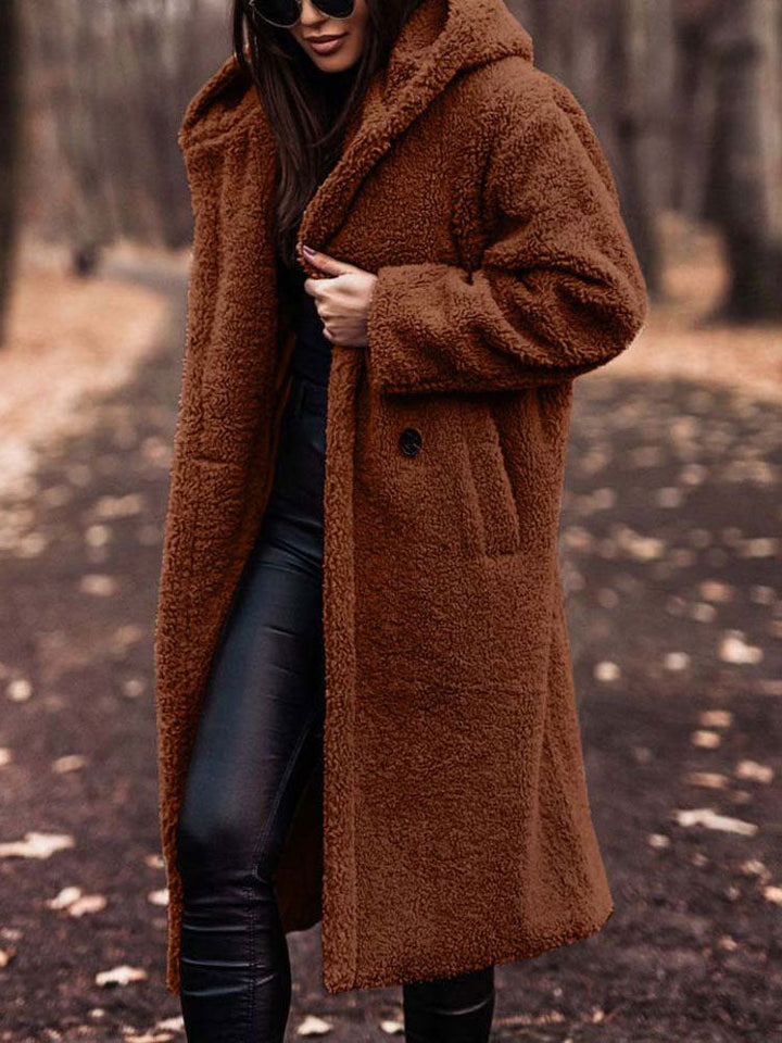 Trendy oversized teddy jack dames. Zacht, warm en comfortabel voor de winter.