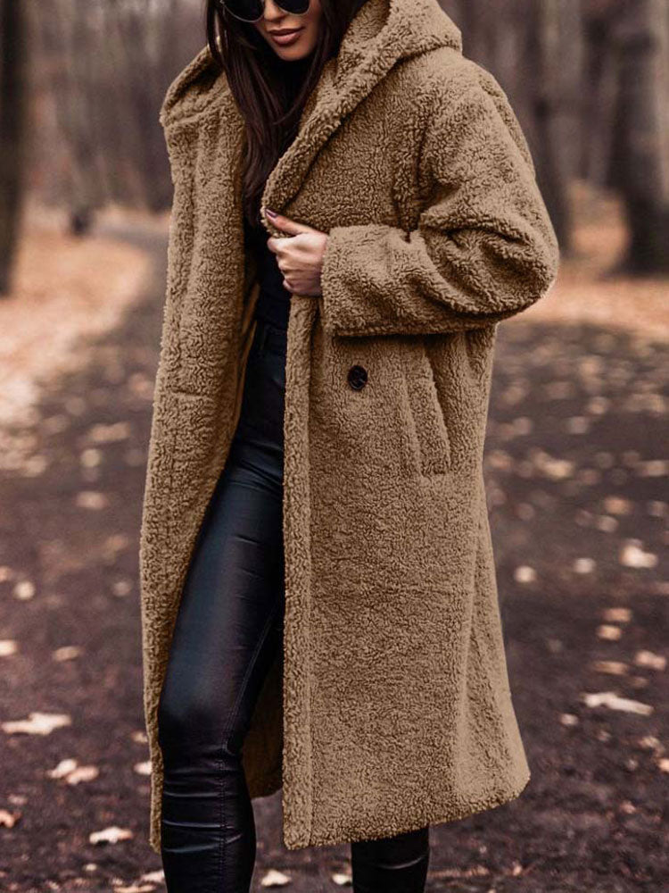 Luxe en comfortabele oversized teddy jas voor dames. Must-have voor herfst en winter.