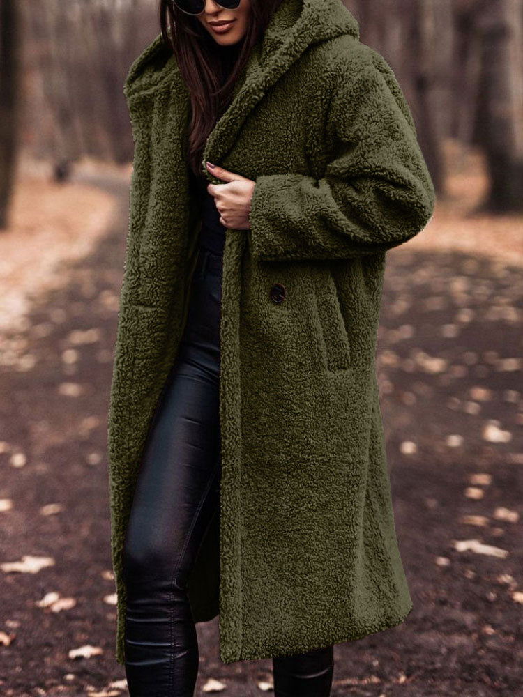 Modieuze oversized teddy winterjas dames. Comfortabele pasvorm en stijlvolle look.