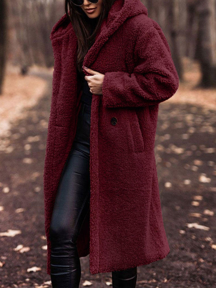 Dames teddy jas oversized fit; zacht, warm en comfortabel. Perfecte stijlvolle winterjas.