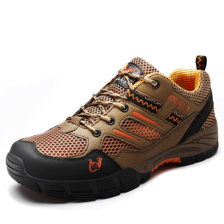 Comfortabele waterdichte heren wandelschoenen Elric met robuuste profielzool en demping voor hiking.