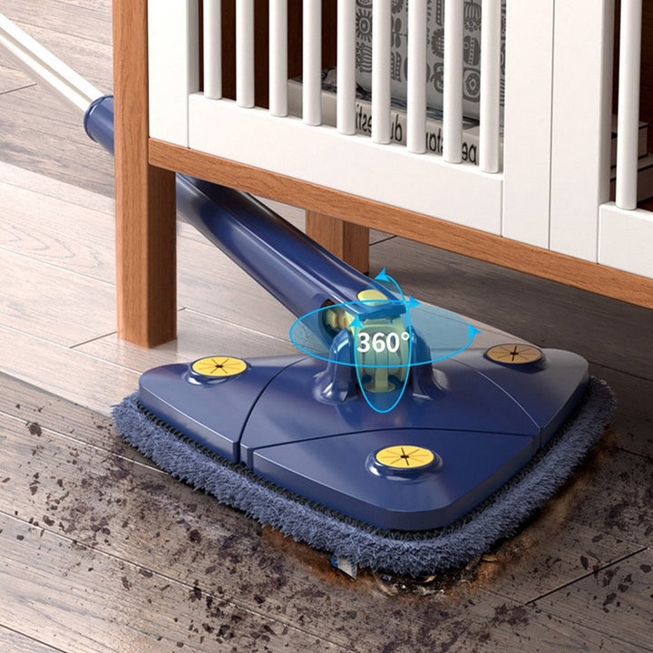 Flexibele 360 graden schoonmaakmop bereikt moeiteloos alle hoeken en randen voor grondige vloerreiniging.