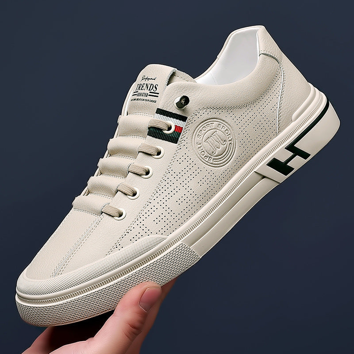 Comfortabele herensneaker, ideaal voor dagelijks gebruik. Ademende materialen en stijlvol design.