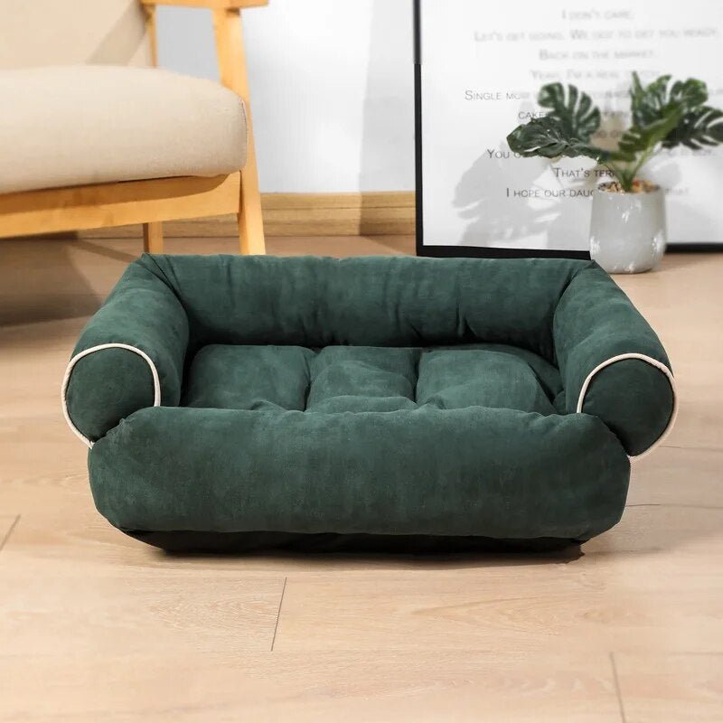 Antislip pluche relaxbed voor huisdieren. Biedt zacht comfort en stabiliteit voor katten en honden.