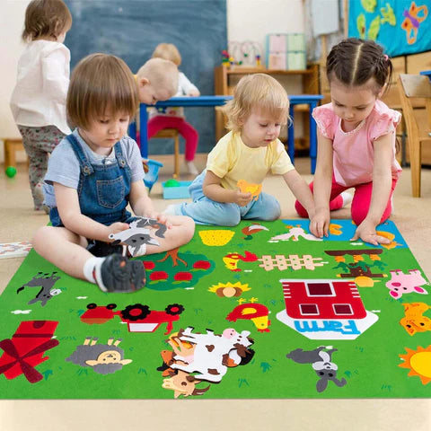 Creatief viltbord peuter speelgoed stimuleert verbeelding en verhalen vertellen, perfect voor jonge kinderen.