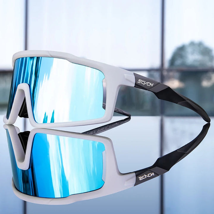 Lichtgewicht en duurzame unisex sportzonnebril met gepolariseerde glazen en UV-bescherming voor langdurig comfort.