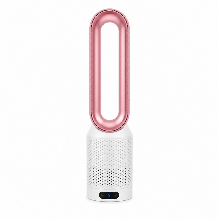 Blauwe AirPure torenventilator: stijlvolle 3-in-1 luchtkoeler, reiniger & ventilator met frisse oscillatie functie.