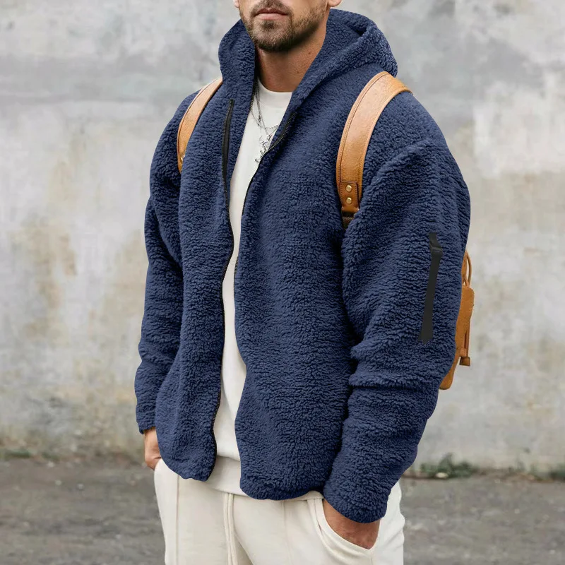 Stijlvol dubbelzijdig fleece vest voor heren, warm en comfortabel. Ideaal voor casual wintermode of buitenactiviteiten.