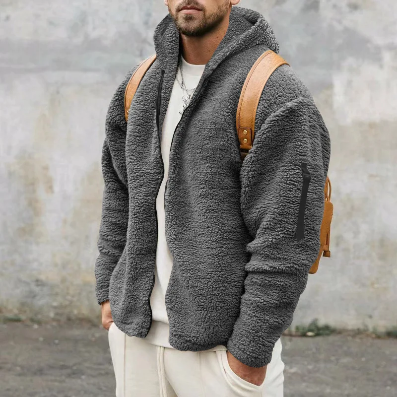 Heren dubbelzijdig fleece vest, warm & comfortabel, ideaal voor elk seizoen. Perfecte casual herenmode.