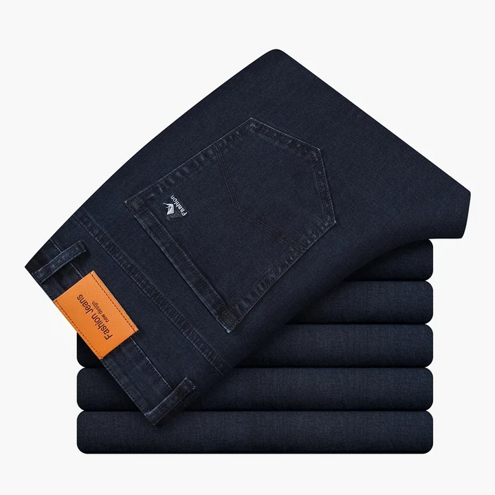 Comfortabele heren stretch jeans in klassiek blauw. Duurzame spijkerbroek voor casual mode, perfecte pasvorm.