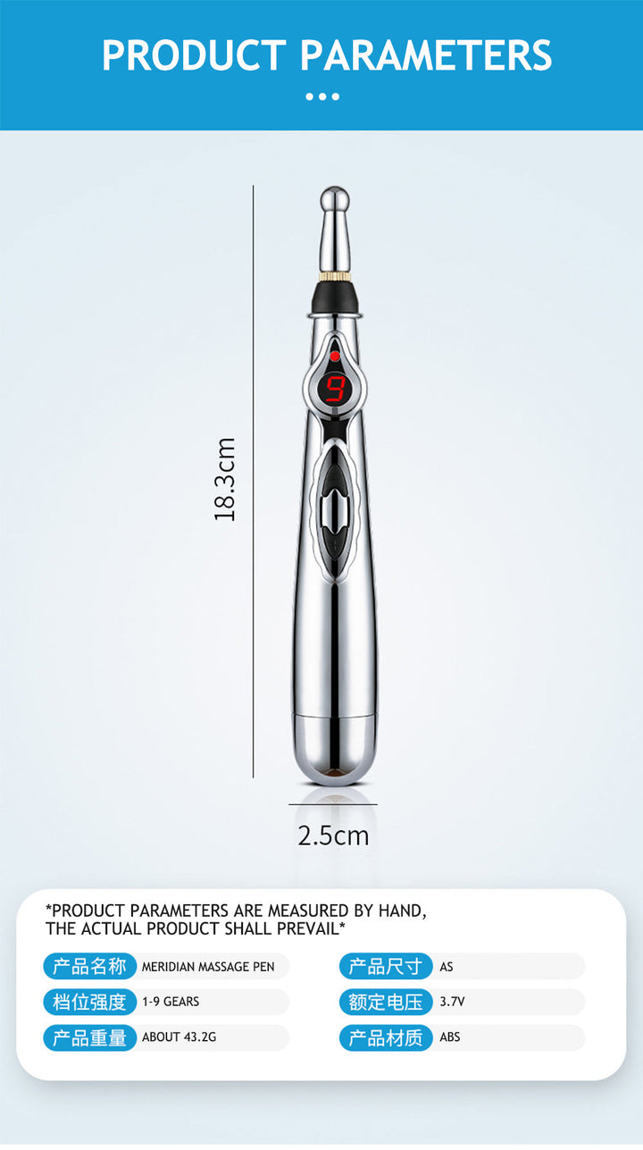 Compacte elektronische therapie pen voor thuisgebruik, vermindert spierpijn.