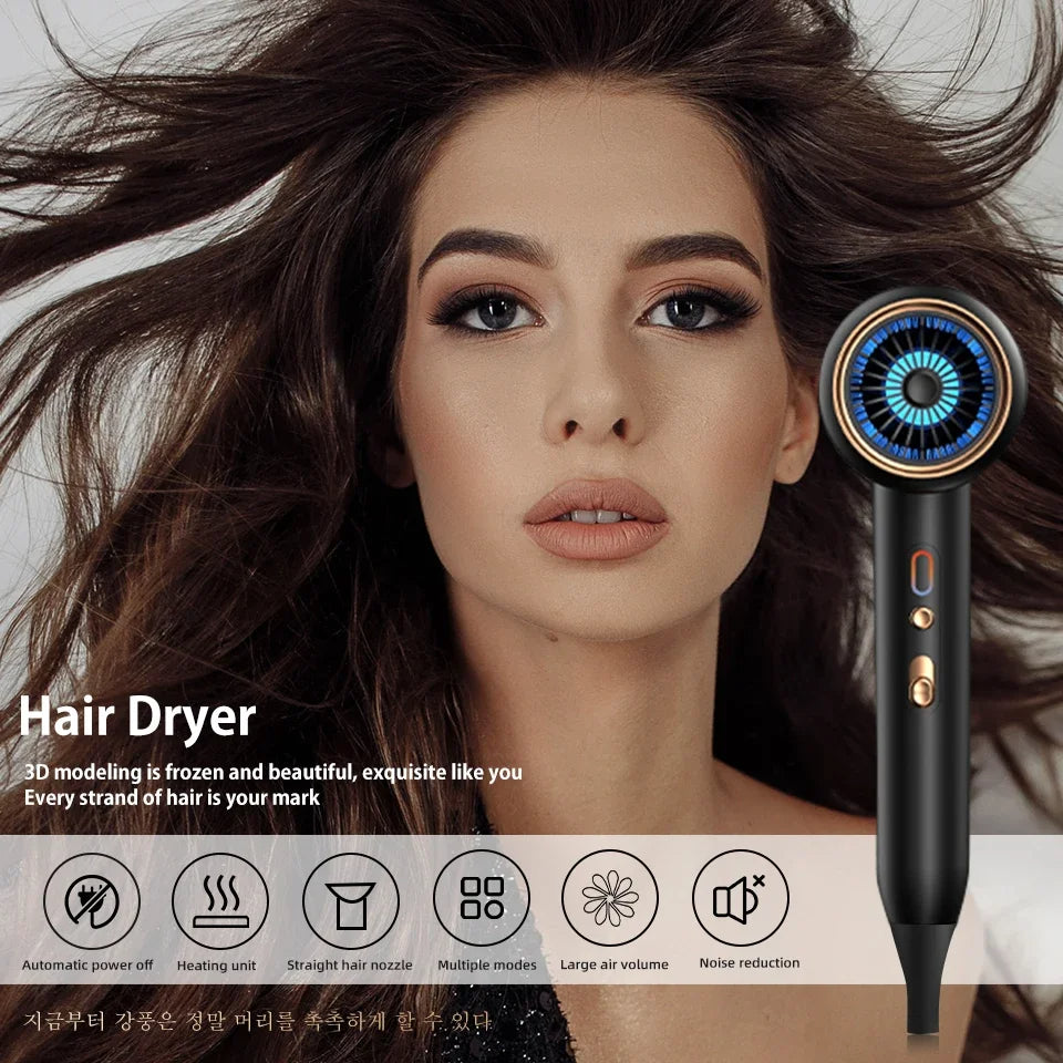 Krachtige 2400W haardroger, perfect voor dagelijkse haarstyling en salongebruik.