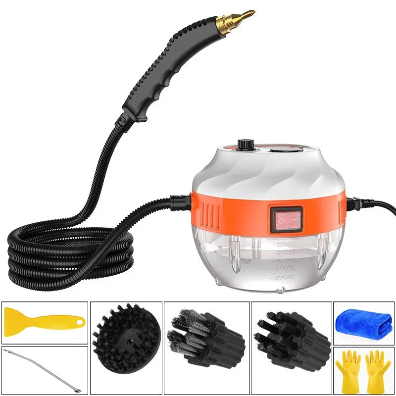 Multifunctionele 2800W hogedruk stoomreiniger voor thuis, auto, keuken en sanitair. Een veelzijdig schoonmaakapparaat.