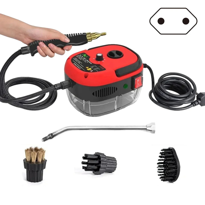 De 2500W universele stoomreiniger, ontworpen voor krachtige dieptereiniging van elk oppervlak in huis en auto.