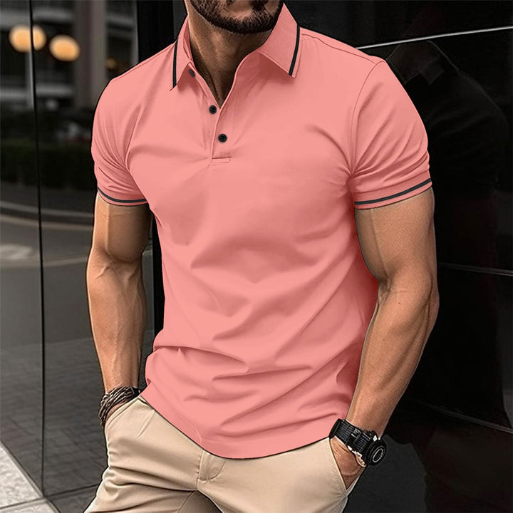 Stijlvolle herenpolo, modieus en comfortabel, perfect voor dagelijkse herenmode.