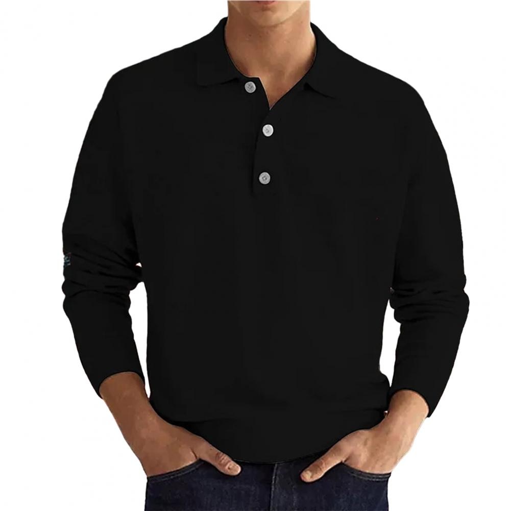 Elegant slim-fit heren poloshirt met lange mouwen, tijdloze mode en comfortabele kleding voor de man.