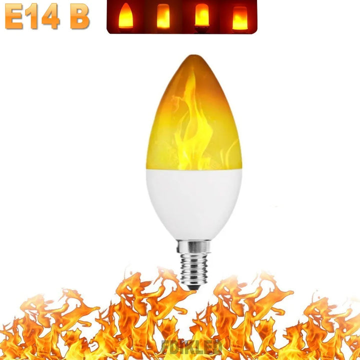 LED vlamlamp E27; brengt de gezelligheid van een open haard zonder gevaar.