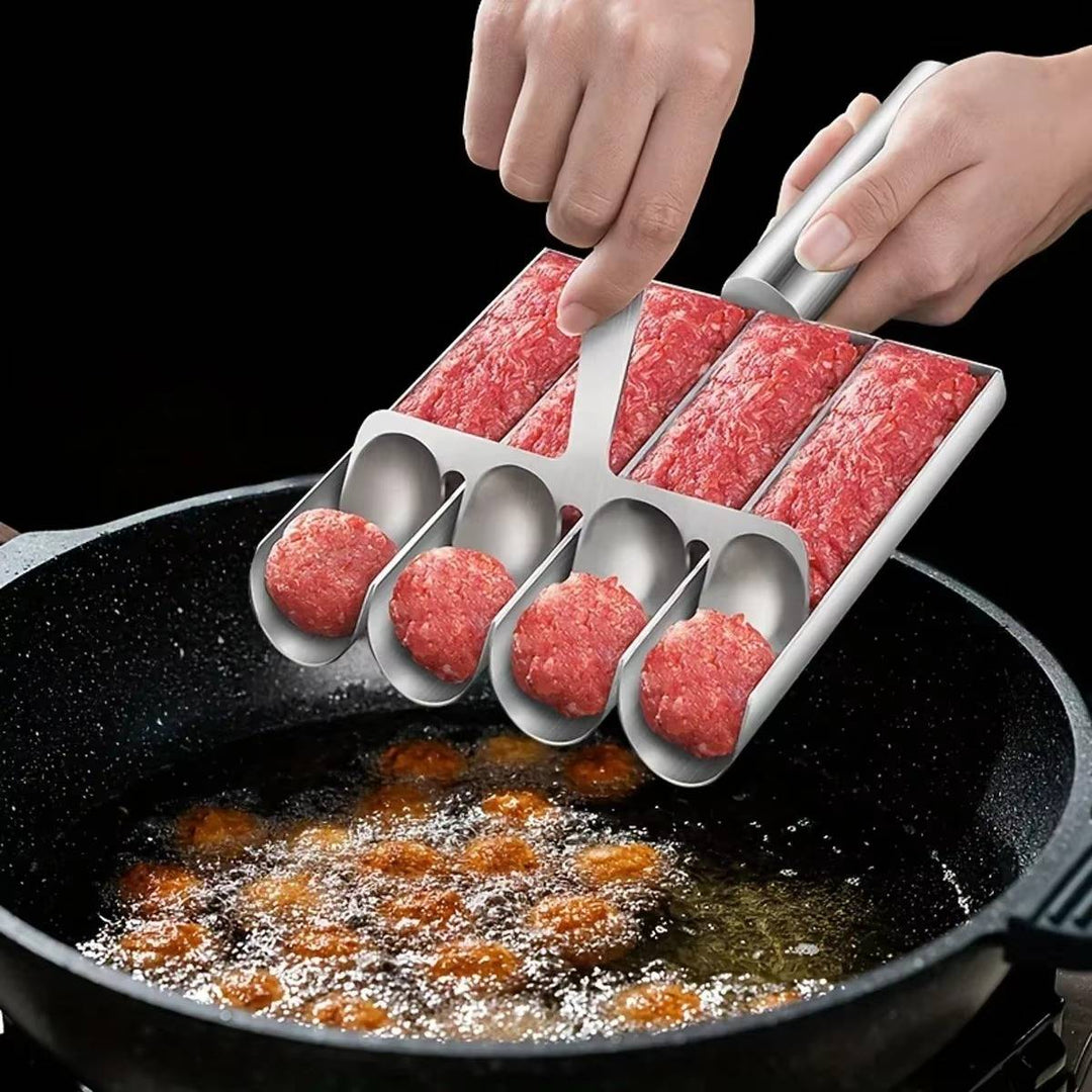 Moeiteloos perfecte gehaktballen maken met deze RVS gehaktbal maker. Ideaal voor voedselbereiding in de keuken.
