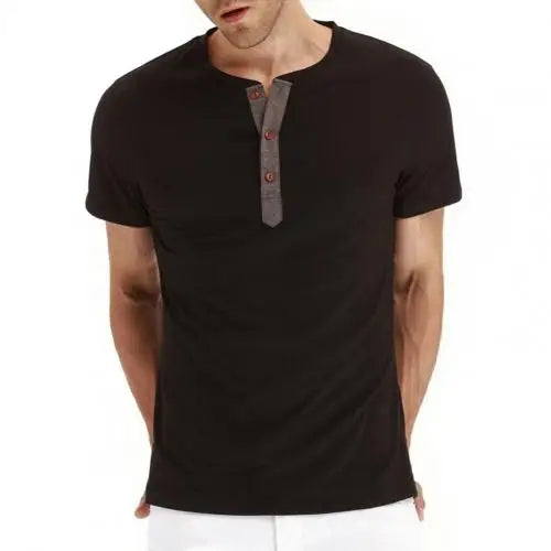 Basic heren T-shirt met korte mouwen, perfect voor lente en zomer. Casual, stijlvol en comfortabel.