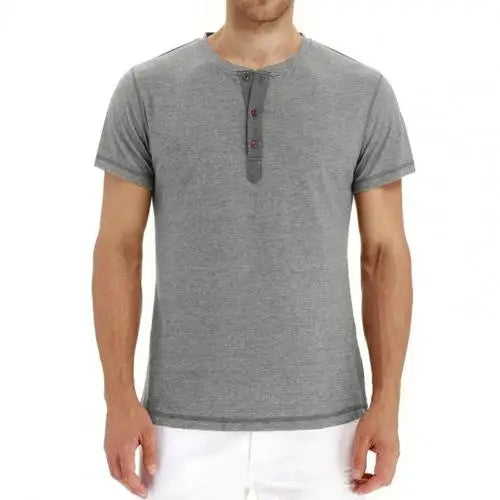 Stijlvol heren T-shirt in effen kleur, geschikt als casual bovenkleding voor de lente. Korte mouwen, modebewust.