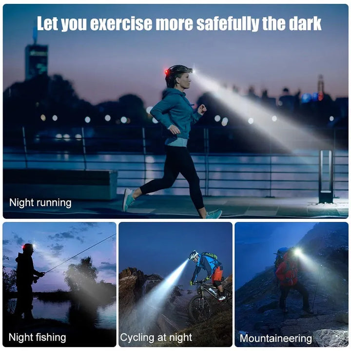 Ergonomisch design LED hoofdlamp, verstelbaar voor comfortabel dragen tijdens alle outdoor activiteiten.