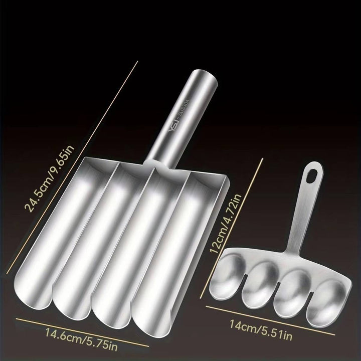Hoogwaardige roestvrij staal gehaktbal maker voor diverse culinaire creaties. Maak eenvoudig perfecte ballen.
