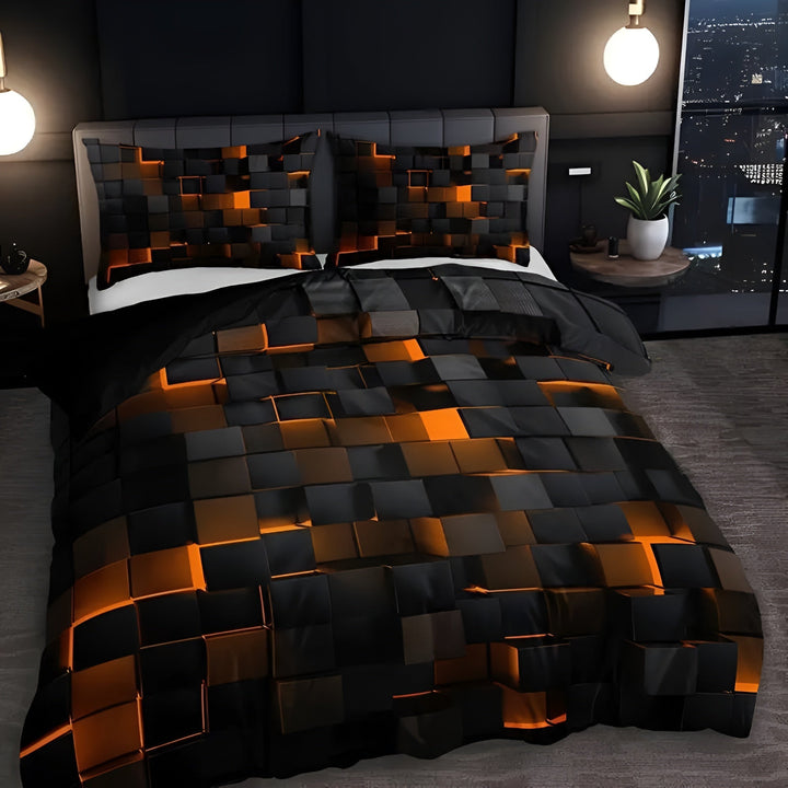 Eenvoudig wit katoenen dekbedovertrek, ademend textiel voor een rustige en comfortabele slaapervaring.