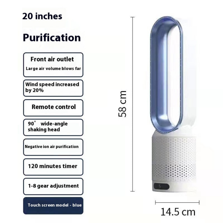 Deze 3-in-1 torenventilator is een krachtige luchtkoeler, stille ventilator én effectieve luchtreiniger.
