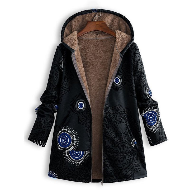 Dames vintage winterjas met zachte fleece voering, modieuze en comfortabele bovenkleding voor vrouwen.