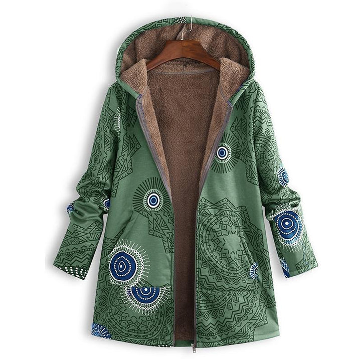 Warme damesjas, vintage stijl, met zachte en isolerende fleece voering voor de koude wintermaanden.