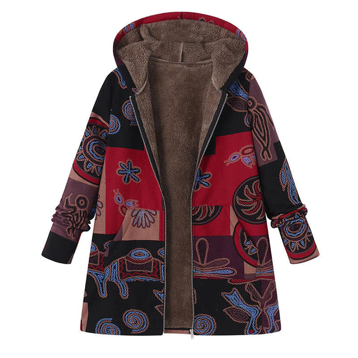 Dames warme winterjas, vintage design met zachte fleece voering voor ultiem comfort en een modieuze look.