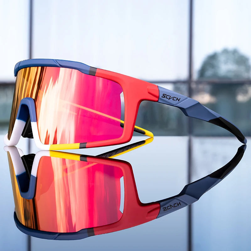 Sportieve unisex zonnebril met antislip-frame, ideaal voor hardlopen en andere sporten, met UV-bescherming.