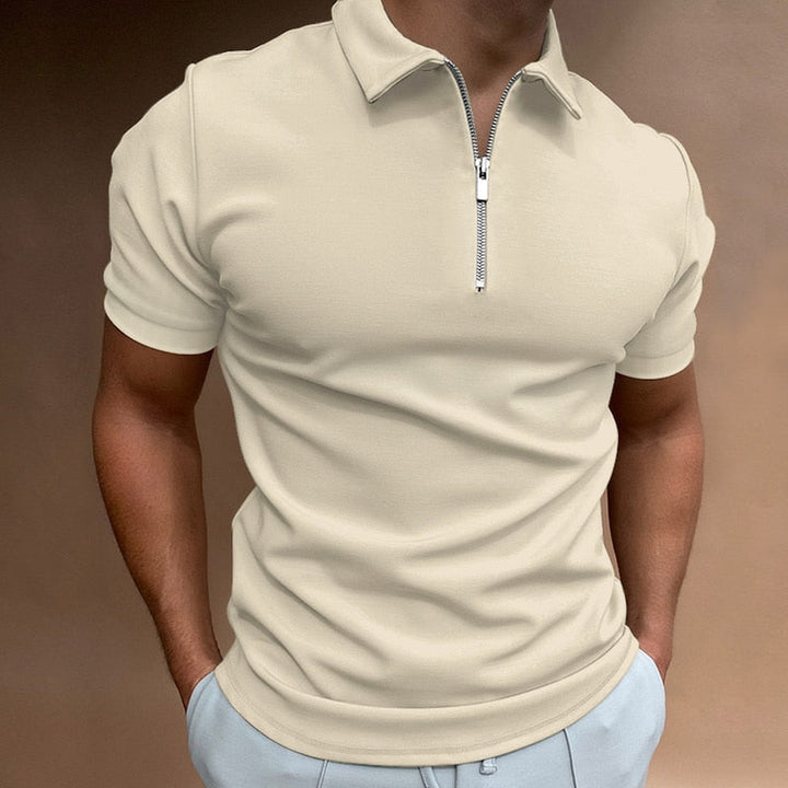 Stijlvol heren poloshirt met rits, een moderne aanvulling op je casual garderobe. Veelzijdig en trendy.