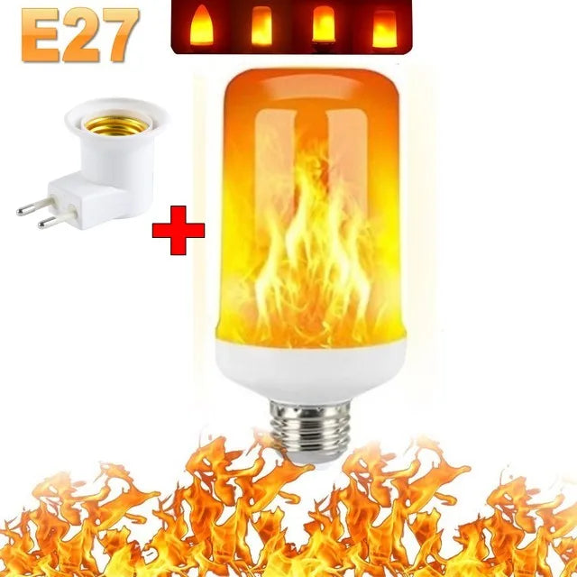 Sfeervolle LED vuur effect lamp; ideaal voor kerst, Halloween of tuinfeest.