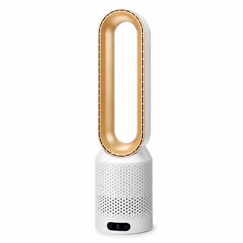 Comfortabele bediening met afstandsbediening van deze 3-in-1 torenventilator, luchtkoeler & luchtreiniger.