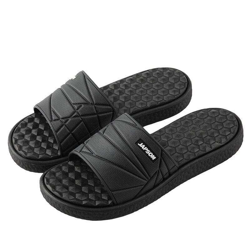 Zomerse Liam heren slippers, comfortabel en orthopedisch, perfect voor lange wandelingen.