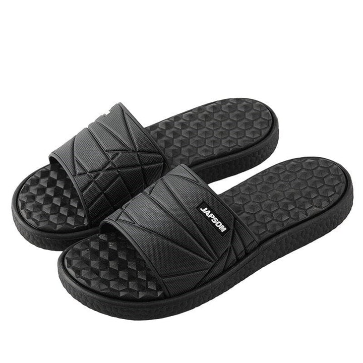 Zomerse Liam heren slippers, comfortabel en orthopedisch, perfect voor lange wandelingen.