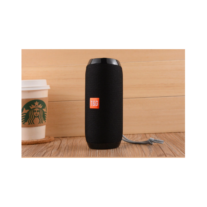 Draadloze Bluetooth speaker, robuust en waterdicht, perfect voor buitenfeestjes en reizen.