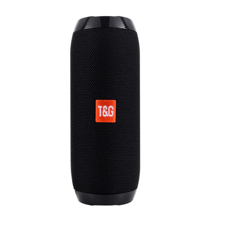 Compacte draadloze Bluetooth speaker, robuust ontwerp, waterdicht en portable, ideaal voor onderweg.