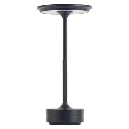 "Draadloze LED tafellamp oplaadbaar en dimbaar, modern design, ideaal voor sfeerverlichting in elke kamer."