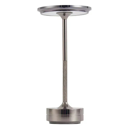 "Draadloze LED tafellamp oplaadbaar en dimbaar, modern design, ideaal voor sfeerverlichting in elke kamer."